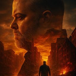 Bo as action hero movie poster