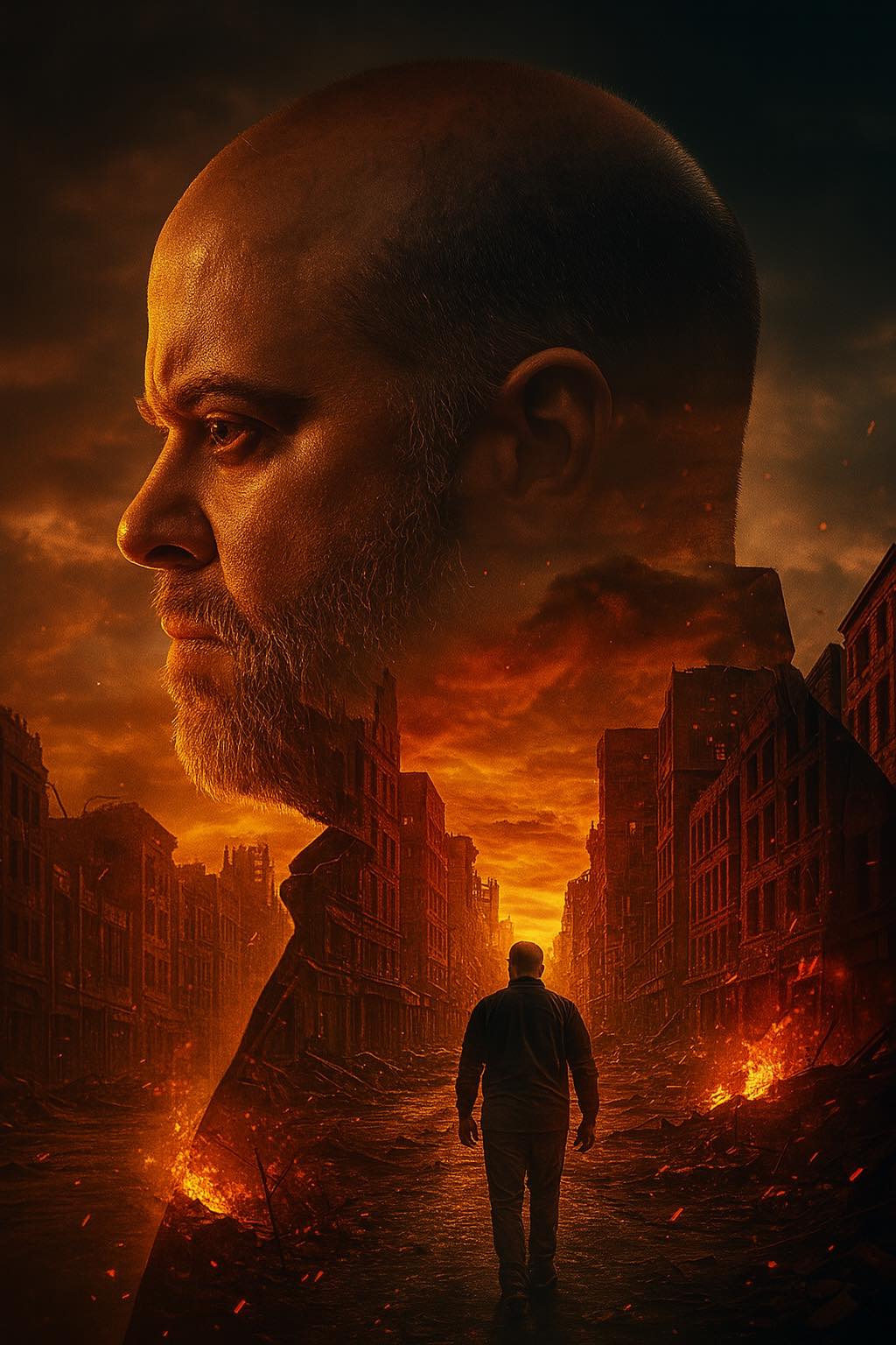 Bo as action hero movie poster